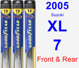 Front & Rear Wiper Blade Pack for 2005 Suzuki XL-7 - Hybrid