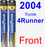 Front Wiper Blade Pack for 2004 Toyota 4Runner - Hybrid