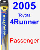 Passenger Wiper Blade for 2005 Toyota 4Runner - Hybrid