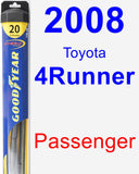 Passenger Wiper Blade for 2008 Toyota 4Runner - Hybrid