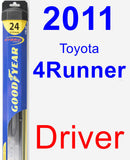 Driver Wiper Blade for 2011 Toyota 4Runner - Hybrid