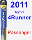 Passenger Wiper Blade for 2011 Toyota 4Runner - Hybrid