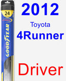 Driver Wiper Blade for 2012 Toyota 4Runner - Hybrid