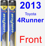 Front Wiper Blade Pack for 2013 Toyota 4Runner - Hybrid