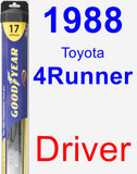 Driver Wiper Blade for 1988 Toyota 4Runner - Hybrid