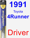 Driver Wiper Blade for 1991 Toyota 4Runner - Hybrid