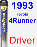 Driver Wiper Blade for 1993 Toyota 4Runner - Hybrid