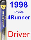 Driver Wiper Blade for 1998 Toyota 4Runner - Hybrid