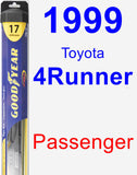 Passenger Wiper Blade for 1999 Toyota 4Runner - Hybrid