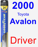 Driver Wiper Blade for 2000 Toyota Avalon - Hybrid