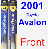 Front Wiper Blade Pack for 2001 Toyota Avalon - Hybrid