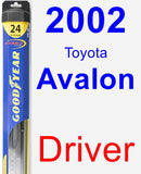 Driver Wiper Blade for 2002 Toyota Avalon - Hybrid