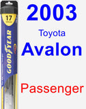 Passenger Wiper Blade for 2003 Toyota Avalon - Hybrid