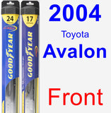 Front Wiper Blade Pack for 2004 Toyota Avalon - Hybrid