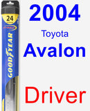 Driver Wiper Blade for 2004 Toyota Avalon - Hybrid