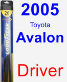 Driver Wiper Blade for 2005 Toyota Avalon - Hybrid