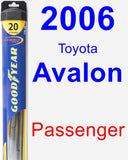 Passenger Wiper Blade for 2006 Toyota Avalon - Hybrid