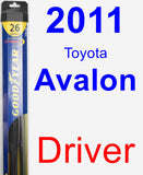 Driver Wiper Blade for 2011 Toyota Avalon - Hybrid