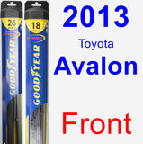 Front Wiper Blade Pack for 2013 Toyota Avalon - Hybrid