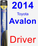 Driver Wiper Blade for 2014 Toyota Avalon - Hybrid