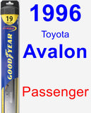 Passenger Wiper Blade for 1996 Toyota Avalon - Hybrid