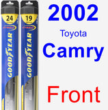 Front Wiper Blade Pack for 2002 Toyota Camry - Hybrid