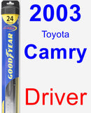 Driver Wiper Blade for 2003 Toyota Camry - Hybrid