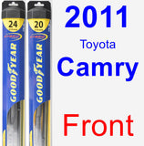 Front Wiper Blade Pack for 2011 Toyota Camry - Hybrid