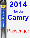 Passenger Wiper Blade for 2014 Toyota Camry - Hybrid