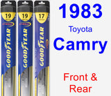 Front & Rear Wiper Blade Pack for 1983 Toyota Camry - Hybrid