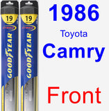 Front Wiper Blade Pack for 1986 Toyota Camry - Hybrid