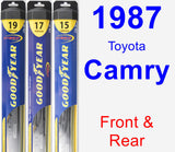 Front & Rear Wiper Blade Pack for 1987 Toyota Camry - Hybrid