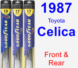 Front & Rear Wiper Blade Pack for 1987 Toyota Celica - Hybrid