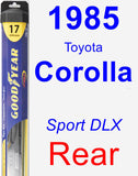 Rear Wiper Blade for 1985 Toyota Corolla - Hybrid