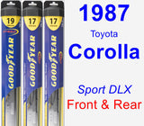 Front & Rear Wiper Blade Pack for 1987 Toyota Corolla - Hybrid