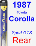 Rear Wiper Blade for 1987 Toyota Corolla - Hybrid