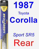 Rear Wiper Blade for 1987 Toyota Corolla - Hybrid