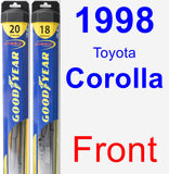 Front Wiper Blade Pack for 1998 Toyota Corolla - Hybrid