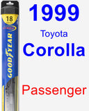 Passenger Wiper Blade for 1999 Toyota Corolla - Hybrid