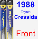 Front Wiper Blade Pack for 1988 Toyota Cressida - Hybrid