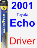 Driver Wiper Blade for 2001 Toyota Echo - Hybrid