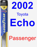 Passenger Wiper Blade for 2002 Toyota Echo - Hybrid