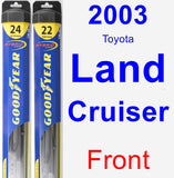 Front Wiper Blade Pack for 2003 Toyota Land Cruiser - Hybrid