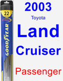 Passenger Wiper Blade for 2003 Toyota Land Cruiser - Hybrid