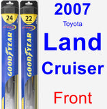 Front Wiper Blade Pack for 2007 Toyota Land Cruiser - Hybrid