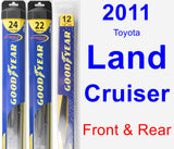 Front & Rear Wiper Blade Pack for 2011 Toyota Land Cruiser - Hybrid