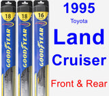 Front & Rear Wiper Blade Pack for 1995 Toyota Land Cruiser - Hybrid