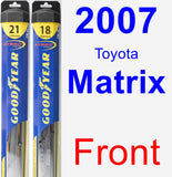 Front Wiper Blade Pack for 2007 Toyota Matrix - Hybrid