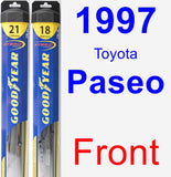 Front Wiper Blade Pack for 1997 Toyota Paseo - Hybrid