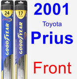 Front Wiper Blade Pack for 2001 Toyota Prius - Hybrid